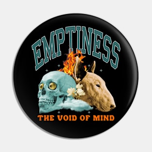 Emptiness t-shirt design Pin