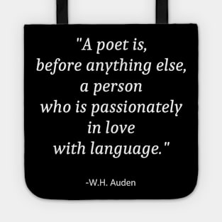 Quote For National Poetry Month Tote