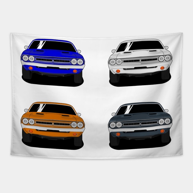 Challenger American Car Tapestry by Car_Designer