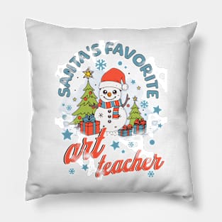 Santa's Favorite Art Teacher Pillow