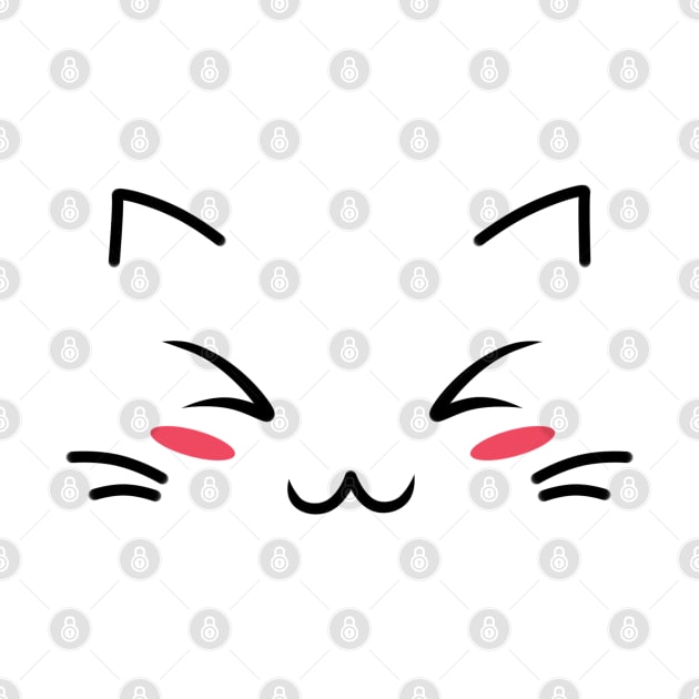 Cute Cat Emoticon >_< by Dishaw studio