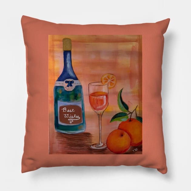 Mimosa Celebration Pillow by WensINK