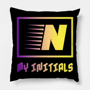 Letter N Letter Art Pillow