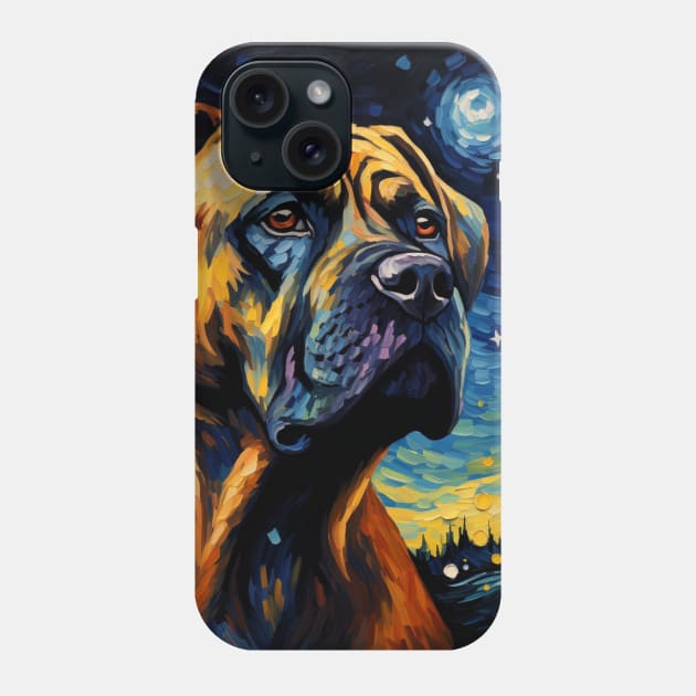 Boerboel Night Portrait Phone Case by NatashaCuteShop