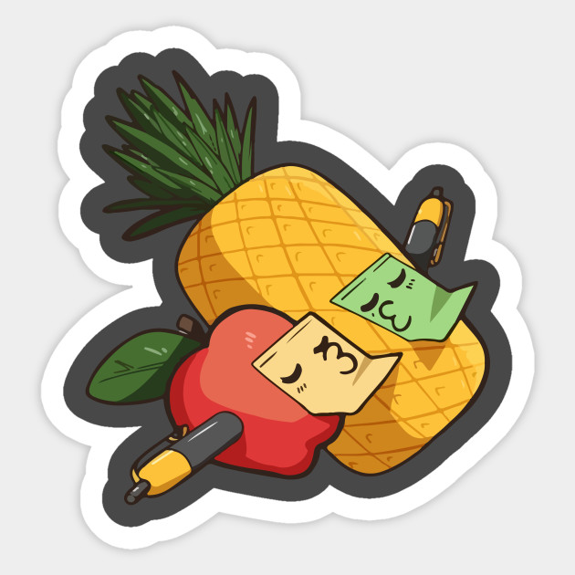 Pen Pineapple Apple Pen Pen Pineapple Apple Pen Sticker Teepublic Au - pen pineapple apple pen roblox id