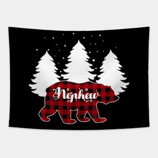 Buffalo Red Plaid Nephew Bear Matching Family Christmas Tapestry