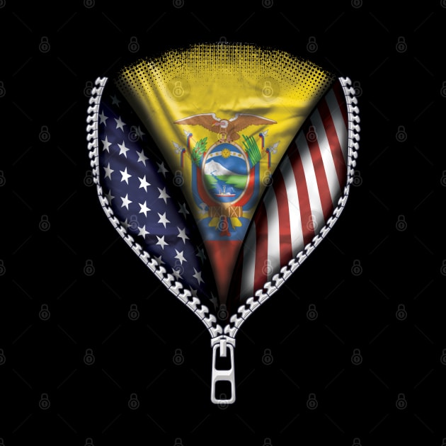 Ecuadorian Flag  Ecuador Flag American Flag Zip Down - Gift for Ecuadorian From Ecuador by Country Flags