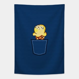 Yellow Ice Cream Cone in Pocket Tapestry