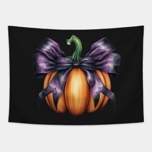 Fall Pumpkin with Big silk Bow Tapestry