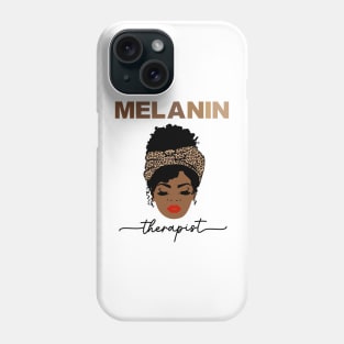 Melanin Therapist Cheetah Design Phone Case