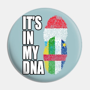 Luxembourgish And Central African Mix Heritage DNA Flag Pin