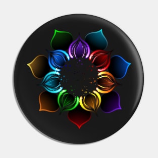 Rainbow Lotus Pin