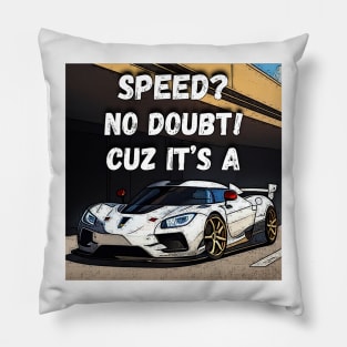 No Doubt Koenigsegg: Magnificent Speed & Confidence | Automotive Artistry Pillow