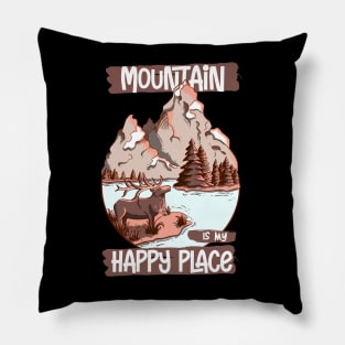 Mountain is my happy place Pillow