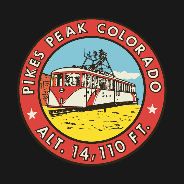 Vintage Pikes Peak Decal by zsonn