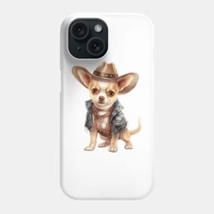 Cowboy Chihuahua Dog Phone Case