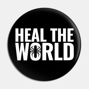 Heal The World (white) Pin