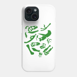 Dinosaur Bones (Green) Phone Case