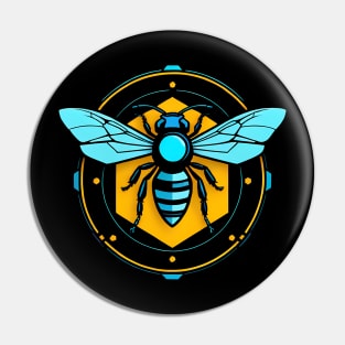 Bee Logo Cyberpunk Pin