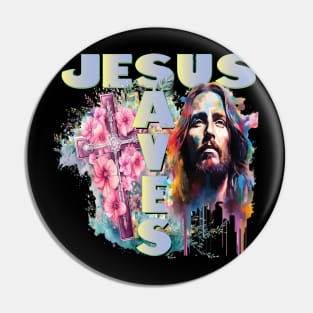 Jesus Saves My God King My Lord My Savior Faith Christ Christian Pin