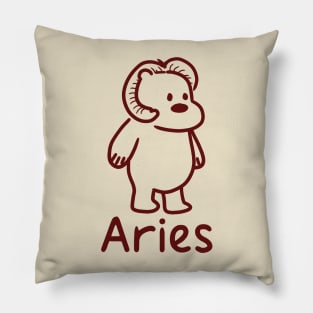 Aries Bear Cute 2 Pillow