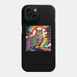 Vintage Owl Dad Loves Wild Great Horned Owl Phone Case