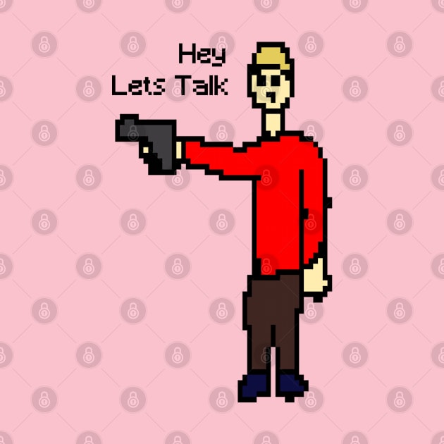 hey, Let's talk pixel art gunman by TrendsCollection