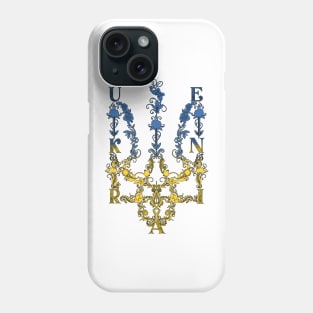 Ukraine floral tryzub Phone Case