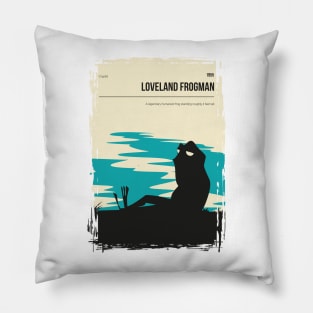 Loveland Frogman Vintage Minimal Travel Poster Pillow