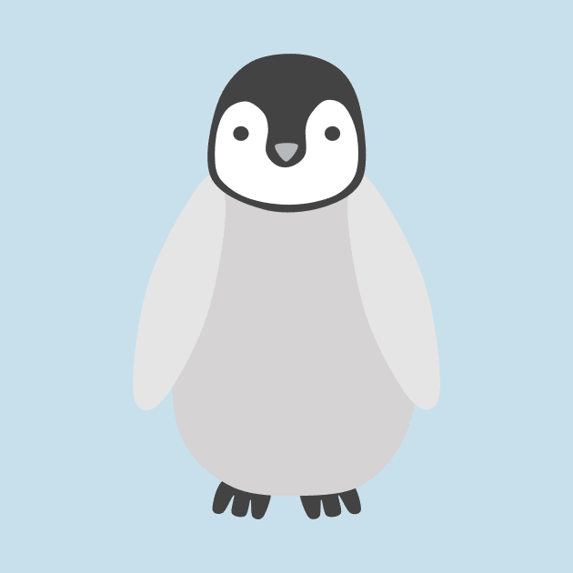 Penguin Chick (blue background) by elrathia