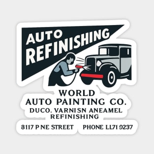 Vintage Auto Refinishing & Classic Car Painting Magnet