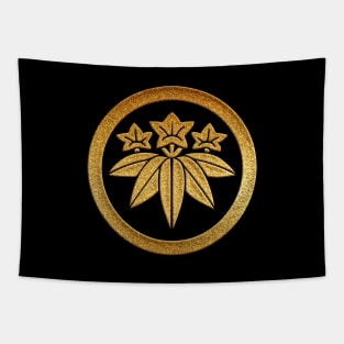 Gold Maruni Sasa Rindo Kamon Tapestry