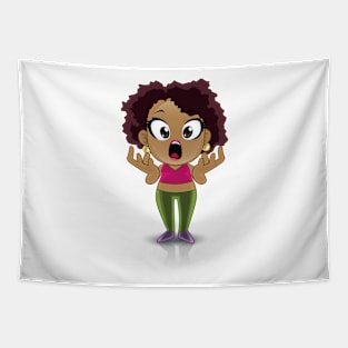 beautiful girl cartoon character for young kids Tapestry