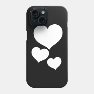 White Hearts Phone Case