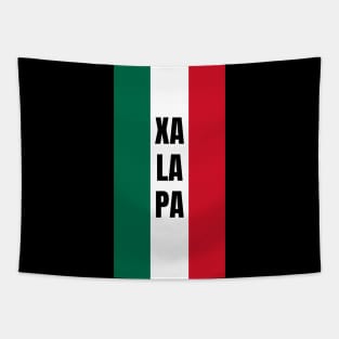 Xalapa City in Mexican Flag Colors Vertical Tapestry