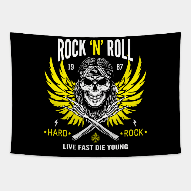 Rock n roll Tapestry by Kams_store