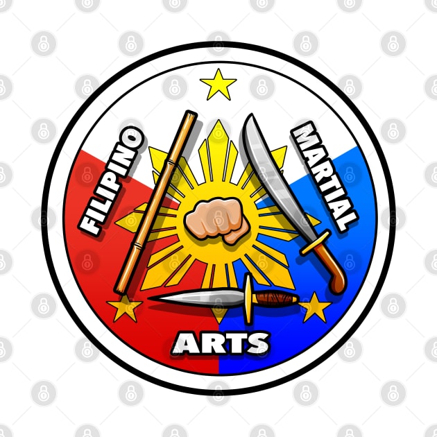 Filipino Martial Arts Logo (classic Filipino Flag style) by YijArt