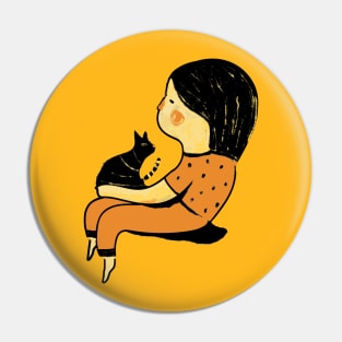 Just Me and my Cat Pin