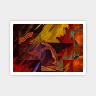 Modern abstract in grunge Magnet