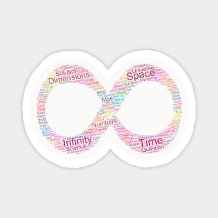 Infinity Symbol Silhouette Shape Text Word Cloud Magnet