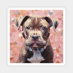 Staffy puppy art Magnet