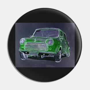 Classic Mini Chalk Green Pin