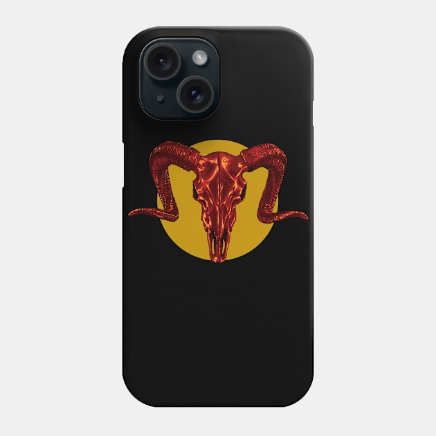 Ram Skull Vector art Phone Case by Jonathan Gutierrez