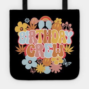 Birthday Crew Retro Groovy Tote