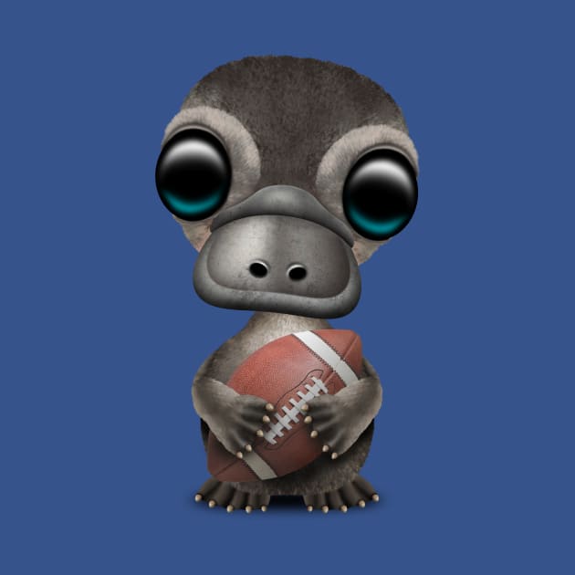 Cute Baby Platypus Playing With Football by jeffbartels