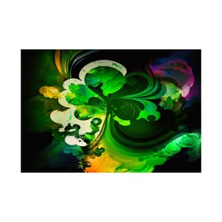 St Patricks Day Artwork - Green abstract artwork T-Shirt