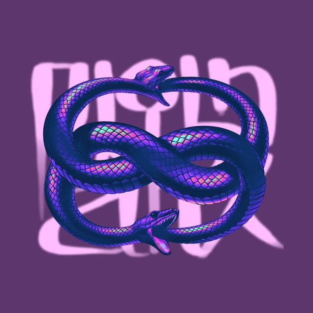 Snakes (purple) by JohnParkArt