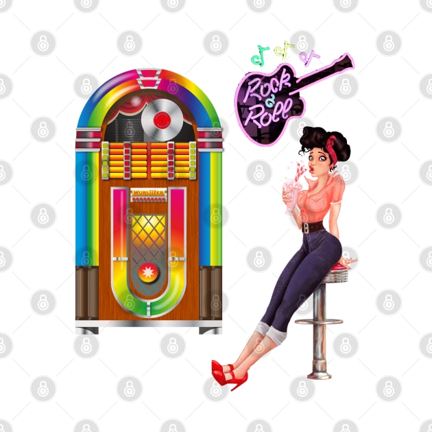 Rock and Roll Vintage Jukebox by STYLISH CROWD TEES