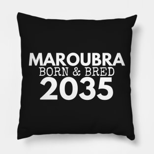 MAROUBRA BORN AND BRED 2035 WHITE DESIGN Pillow