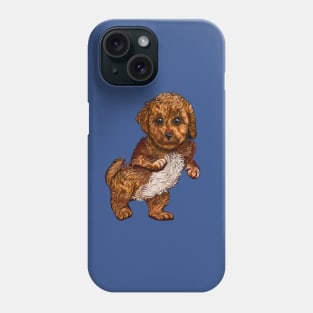 Cavapoo Cavoodle puppy dancing- cute cavalier king charles spaniel Phone Case